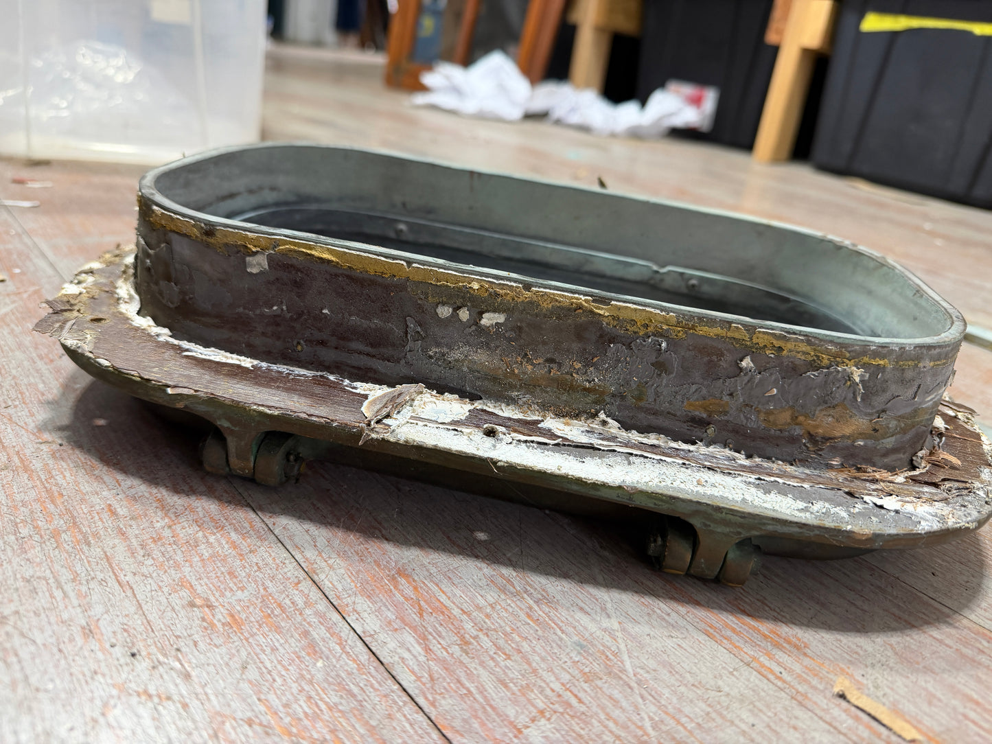Solid Bronze Portlight / Porthole With Retainer / Trim - ID: 12 5/8" x 6 1/2" OFF RAFIKI 35