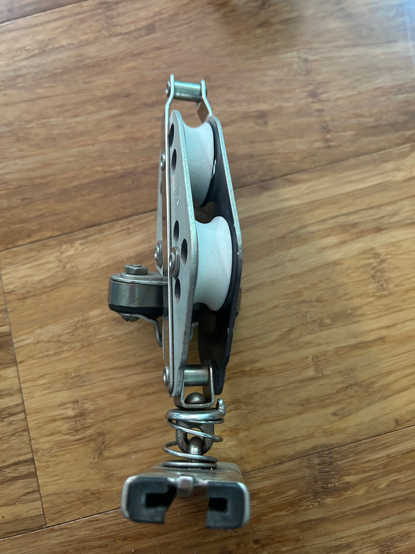 Schaefer Stainless Fiddle Block Cam Cleat Track Car 1-3/8” Sheaves 7/8” Track