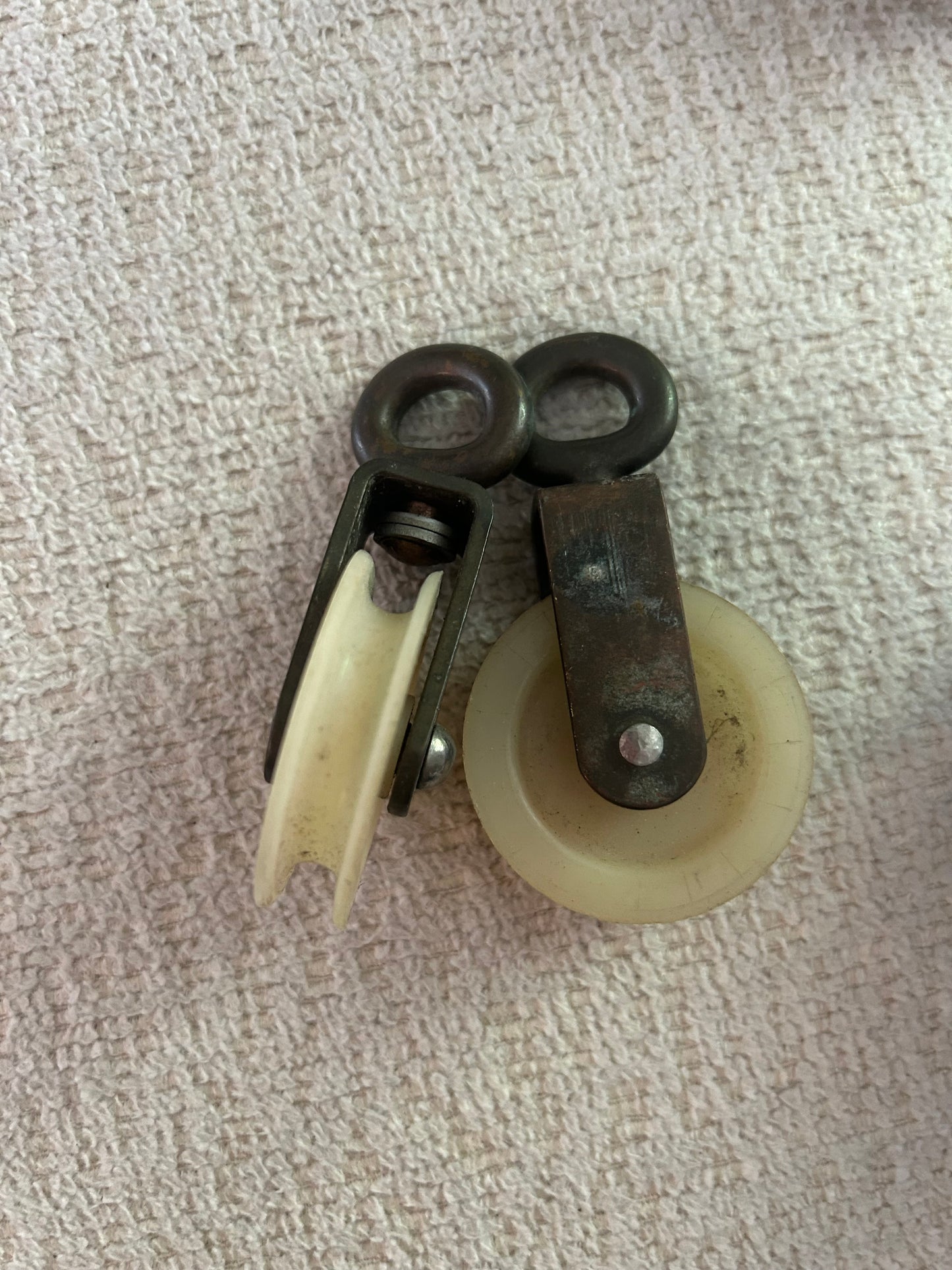 Lot of 2 Nylon sheaves w/ Bronze Eye 1-7/8” Sheave
