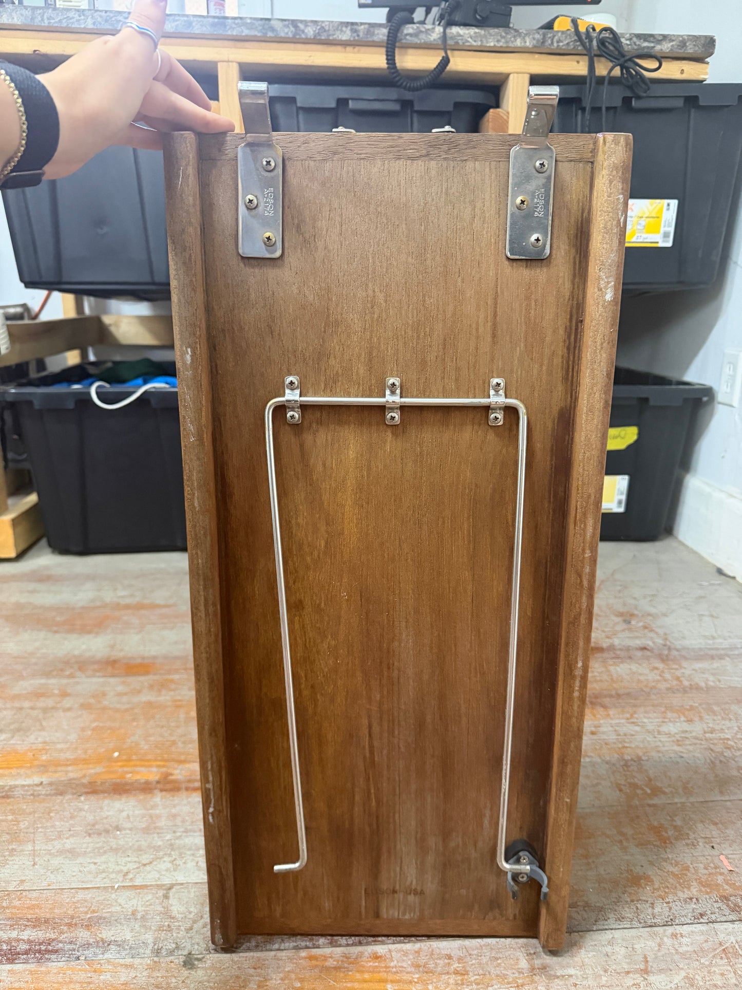 Folding Teak Cockpit Table - 9.5" Center to Center Mounting