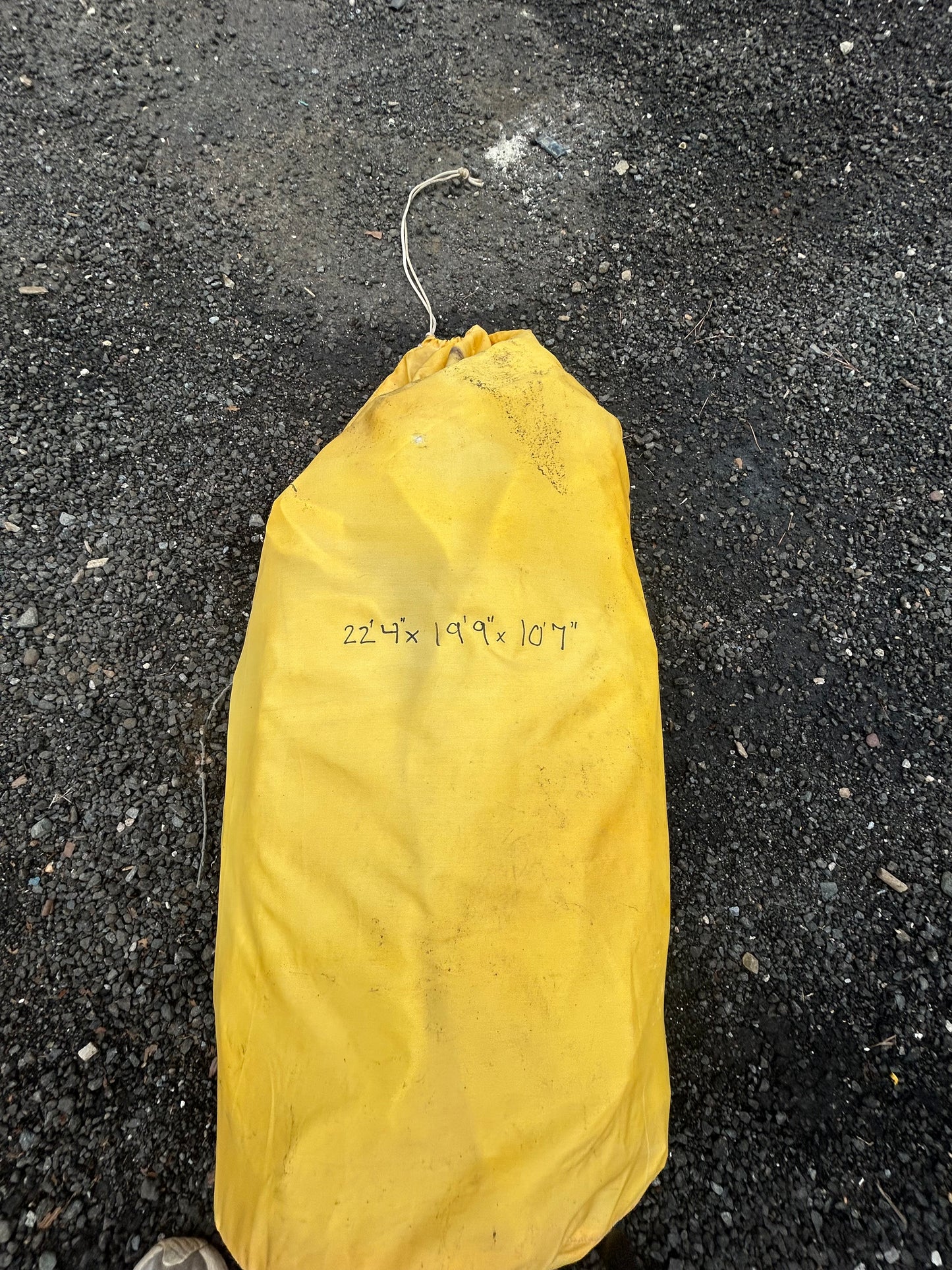 22’4” x 19’9” x 10’7” Genoa Headsail Dacron Sail w/ Bag – Good Used