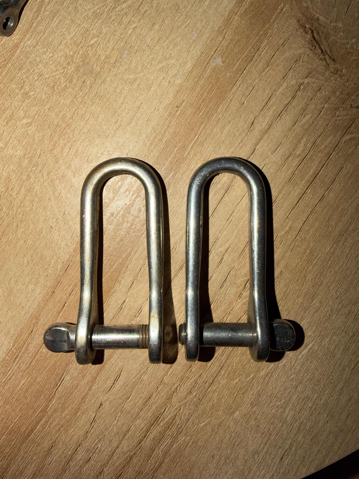 PAIR Elongated D Shackles - 5/16" Pin Diameter - 3/4" Width - 2 7/8" Length