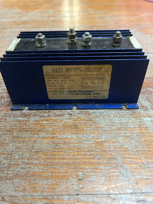 Eaton's Sure Power 12023A Multi Battery Isolator, 120A, 4 Studs, 6 Holes at .21"