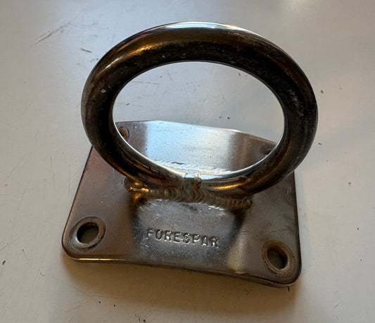 Forespar Stainless Steel Curved Mast or Spinnaker Pole Ring Pad Eye, 1 5/8" Ring (ID)
