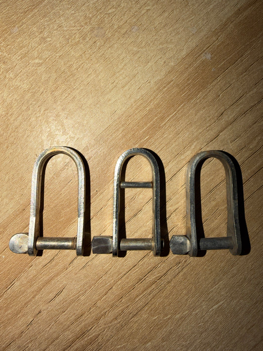LOT OF 3 Elongated Shackles - 3/16" Pin Diameter - 9/16" Width - 1 7/8" Length