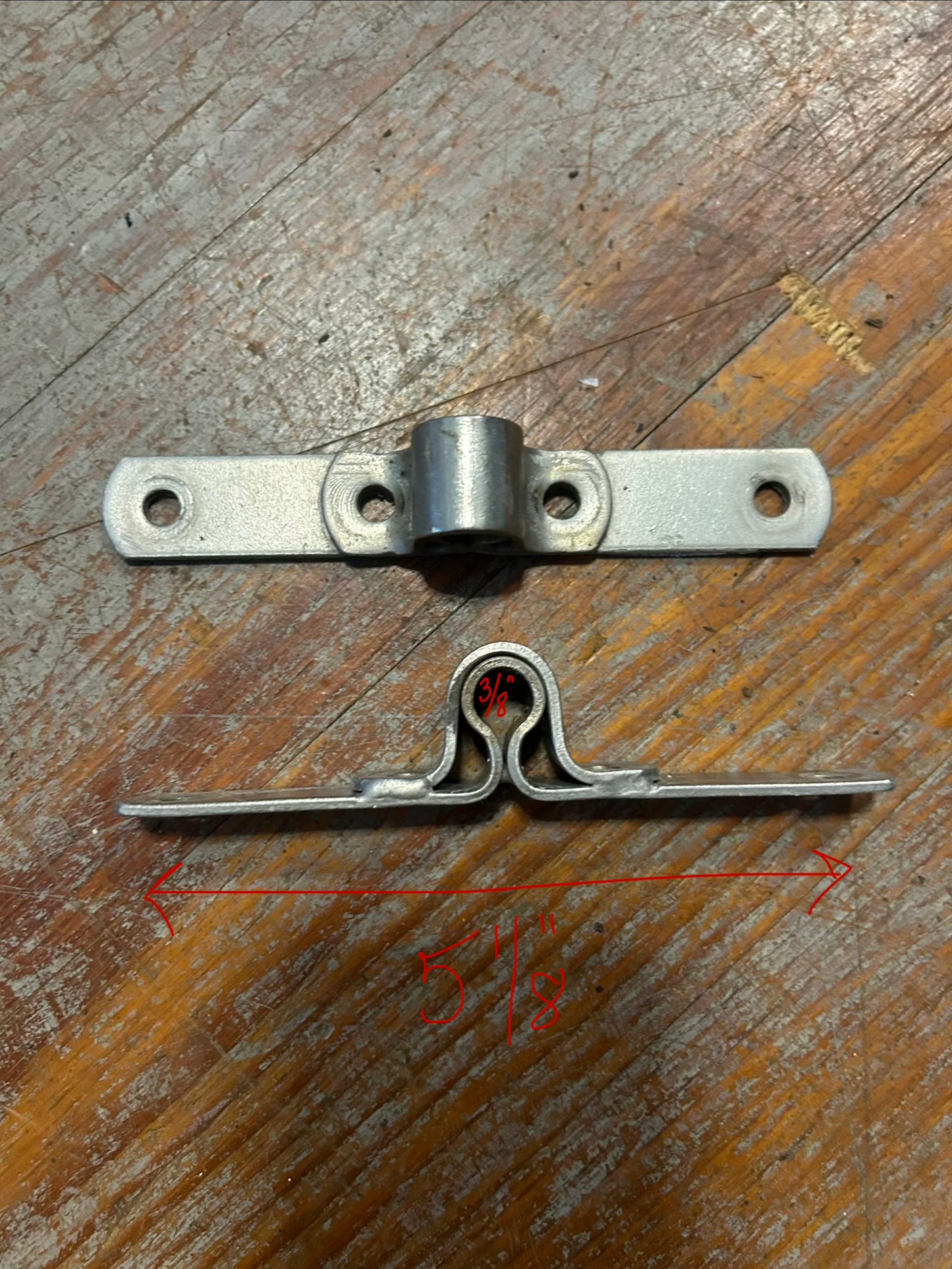 Lot of 2 Aluminum Transom Gudgeons 3/8” Pin 5-1/8”