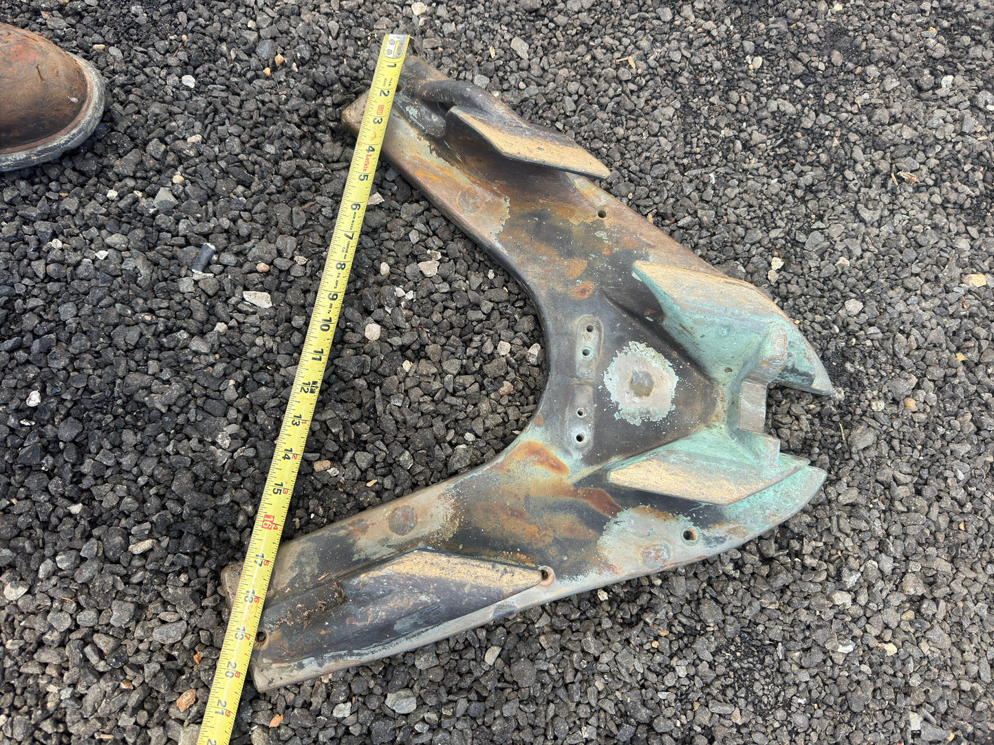 1930 Vintage Bronze Forward Double Chock Plate removed from 50’ wooden sailboat