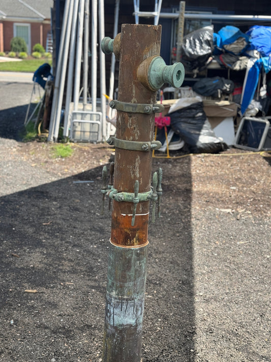 1930 Vintage Wood Mast Pieve with Bronze Rigging