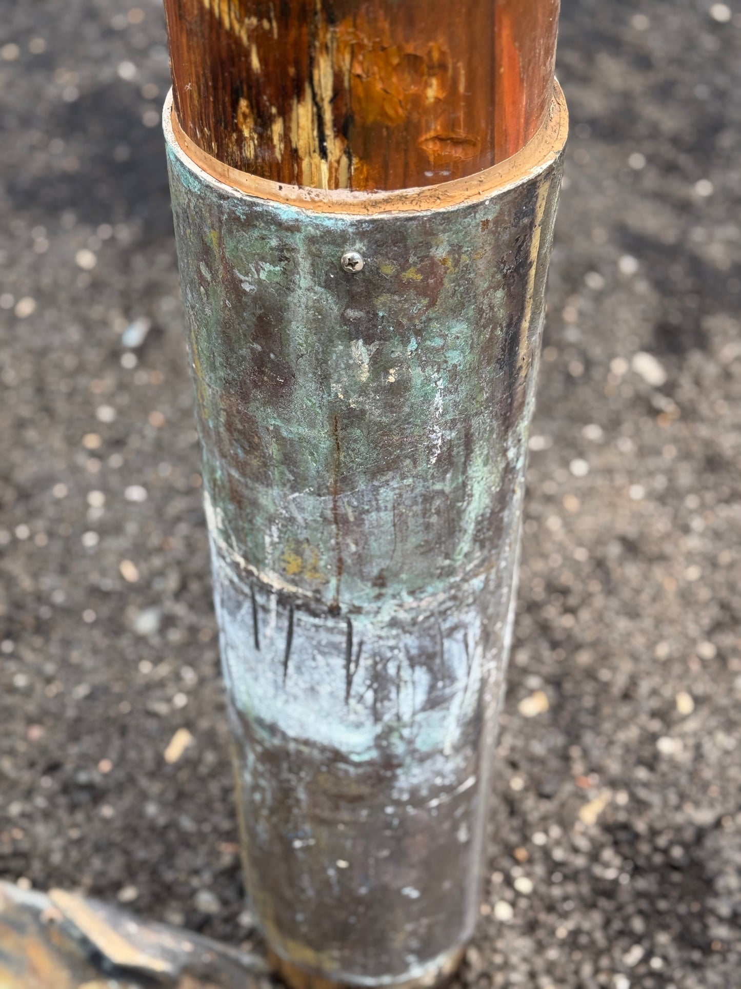 1930 Vintage Wood Mast Pieve with Bronze Rigging