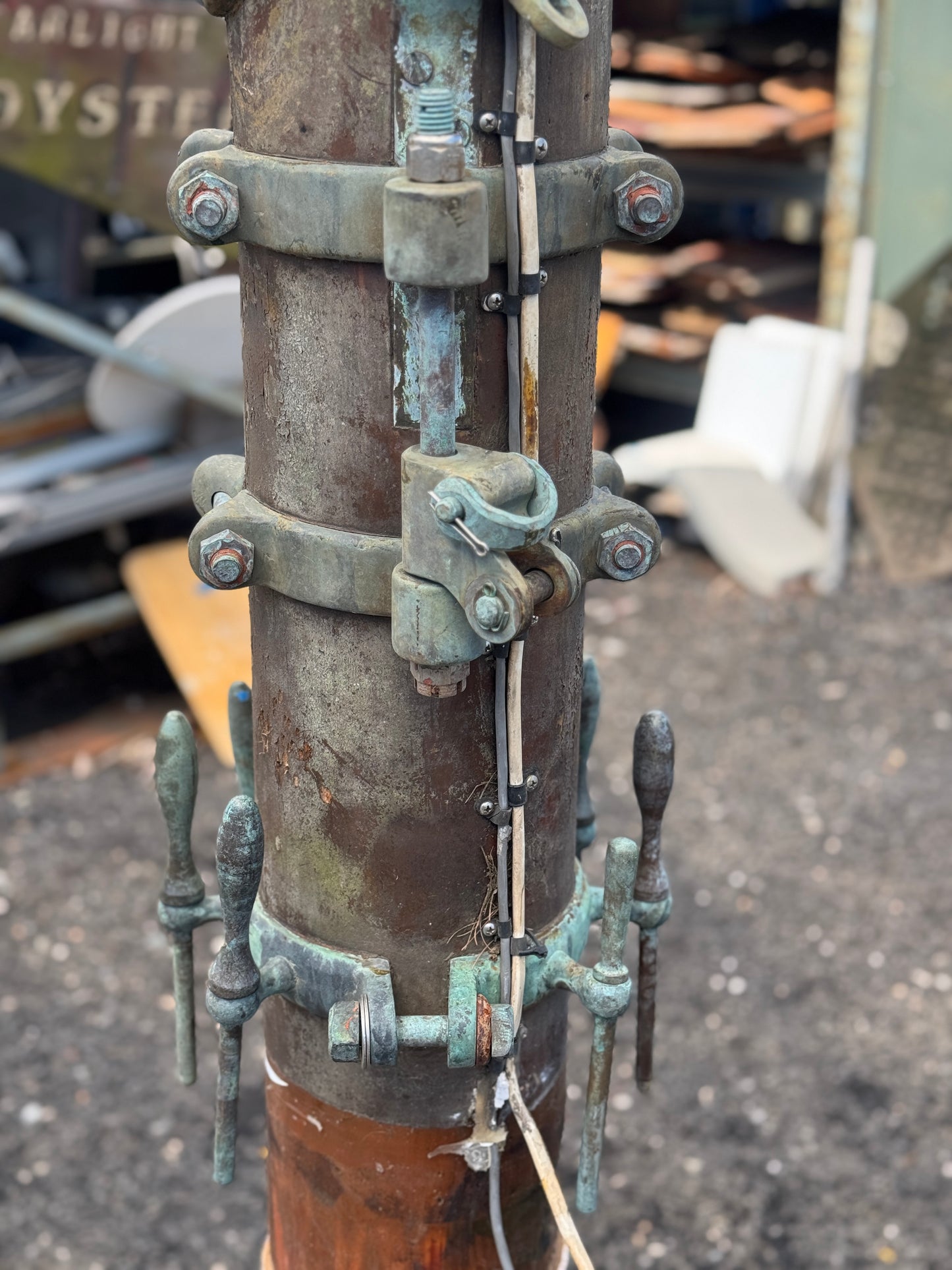 1930 Vintage Wood Mast Pieve with Bronze Rigging
