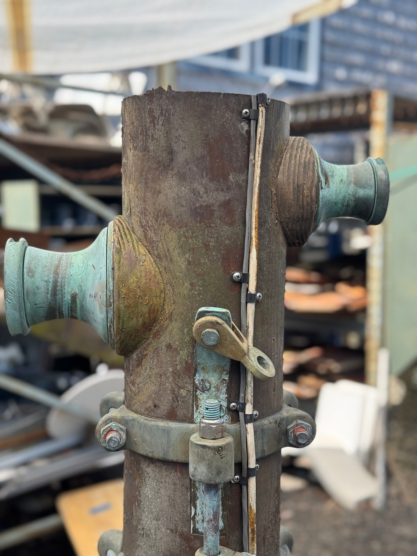 1930 Vintage Wood Mast Pieve with Bronze Rigging