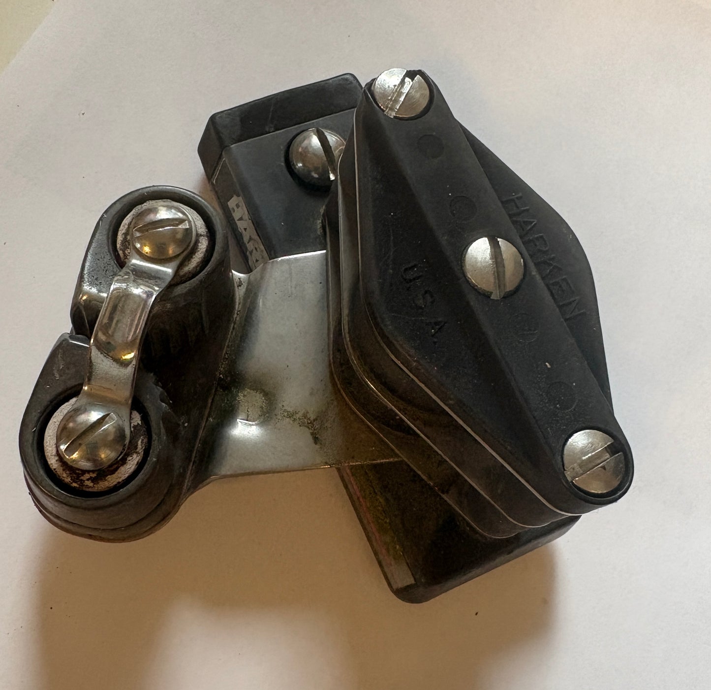 Harken Double Sheave With Cam Cleat - 1” Track / Traveler End Car