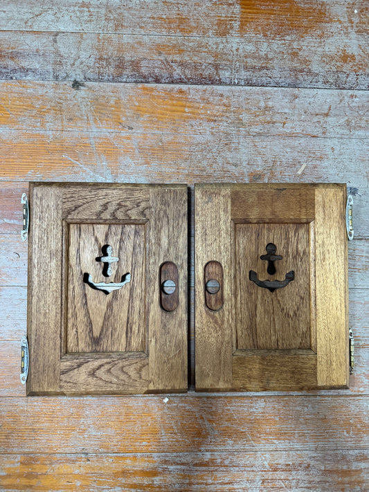 PAIR Catalina 30 Anchor Cut Out Interior Door - ID 11 3/4” Long x 9” Wide - #350