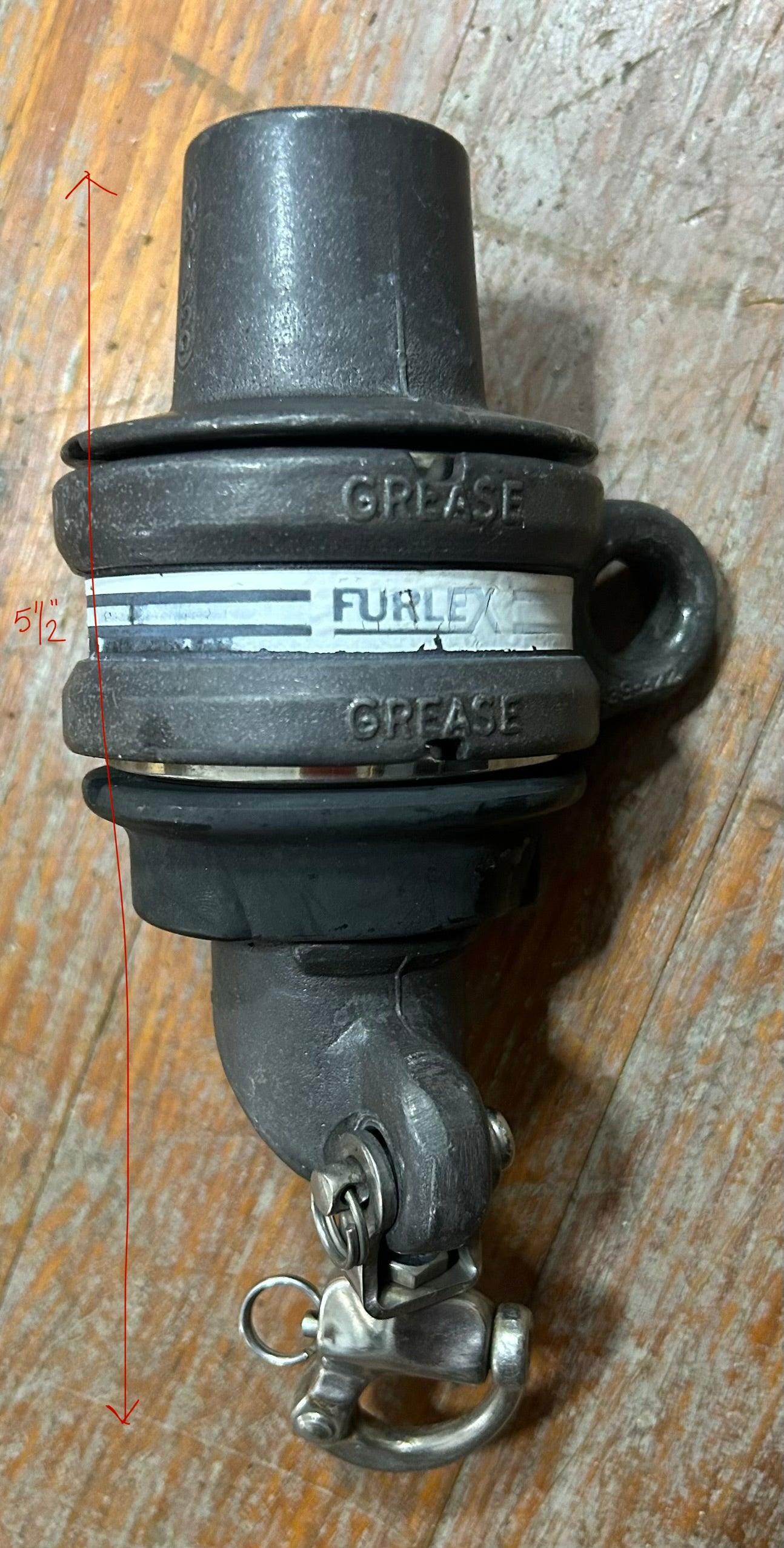 Furlex Roller Furler Lower Drum Assembly w/ Snap Shackle