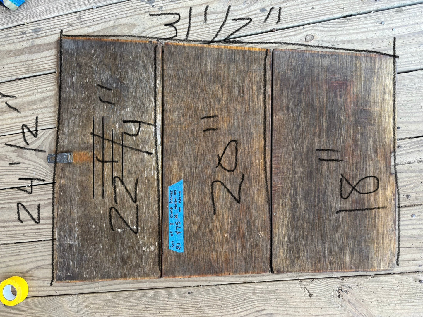 Catalina 27 Set of 3 Companionway Boards -- #21