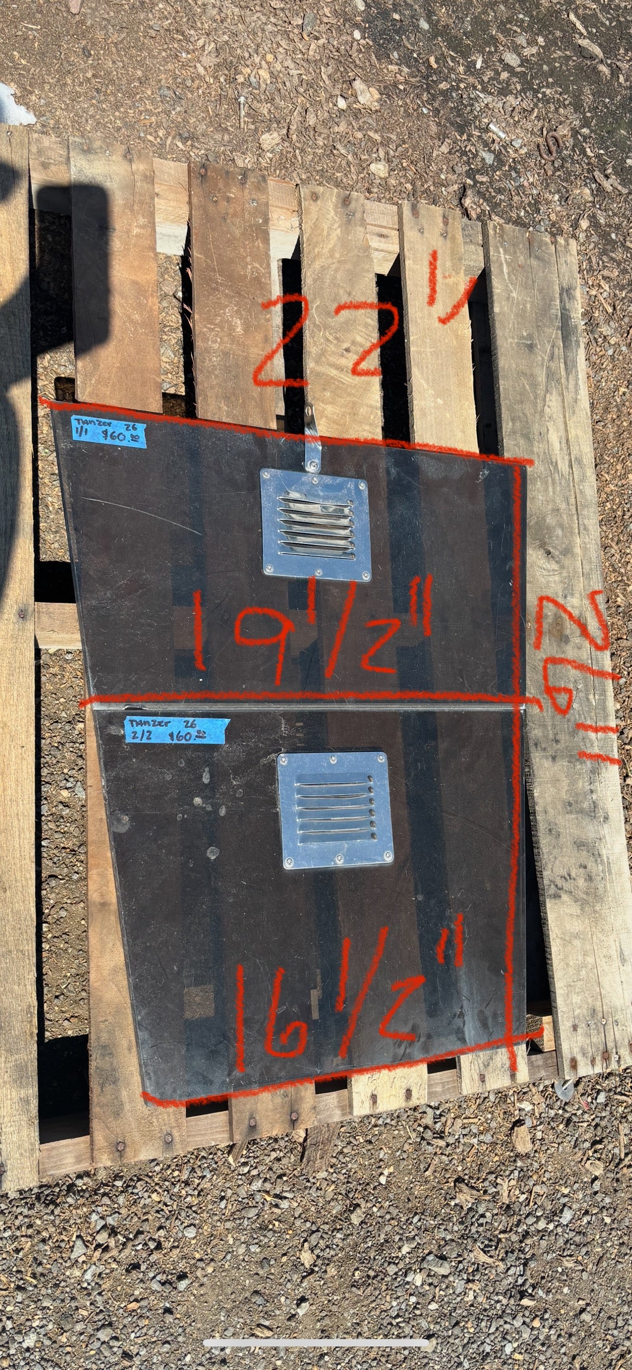 Set of 2 Plexiglass Companionway Boards OFF Tanzer 26 -- #28