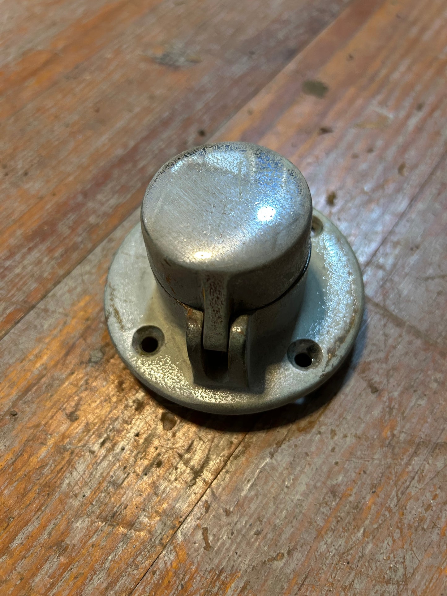 Vintage anchor hawse pipe/deck fitting w/ hinge cap
