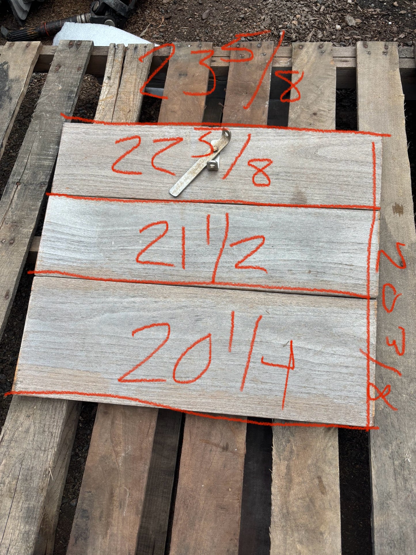 Set of 3 Teak Companionway Boards OFF Allied Princess  -- #32
