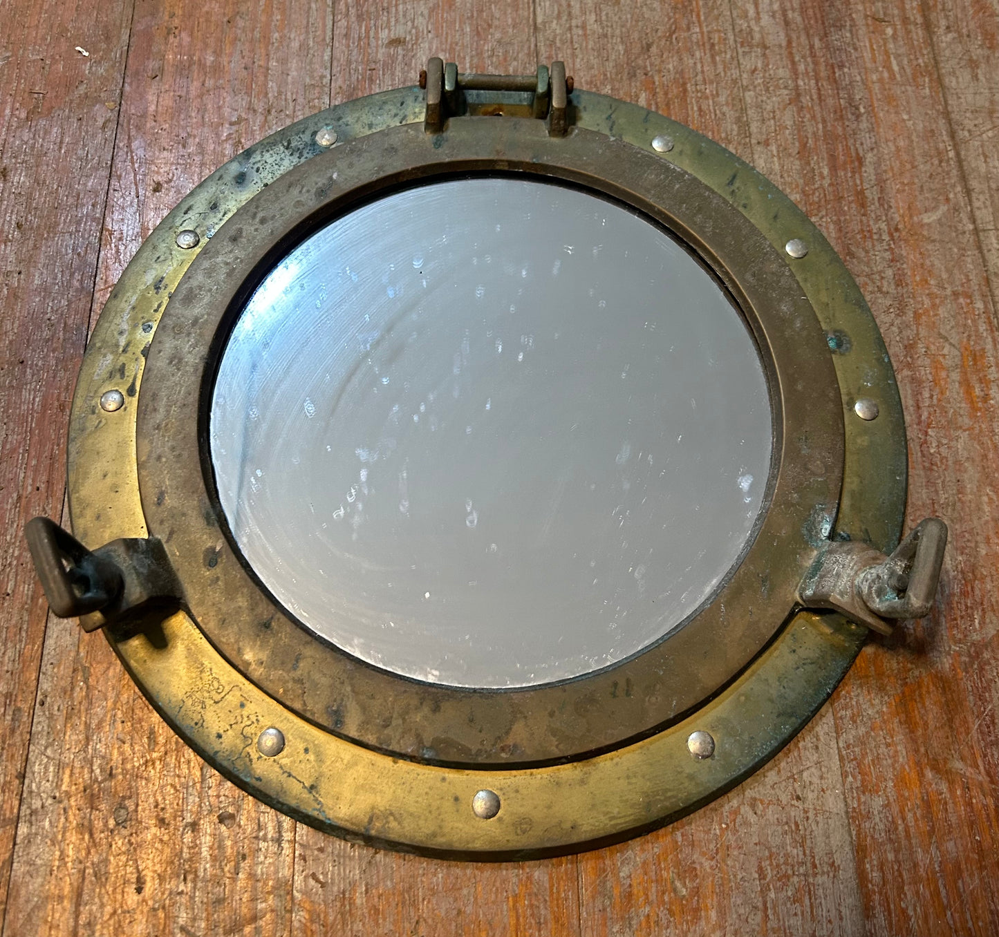Solid Brass Ship porthole Mirror 11-1/4” Nautical Maritime Boat Wall Decor