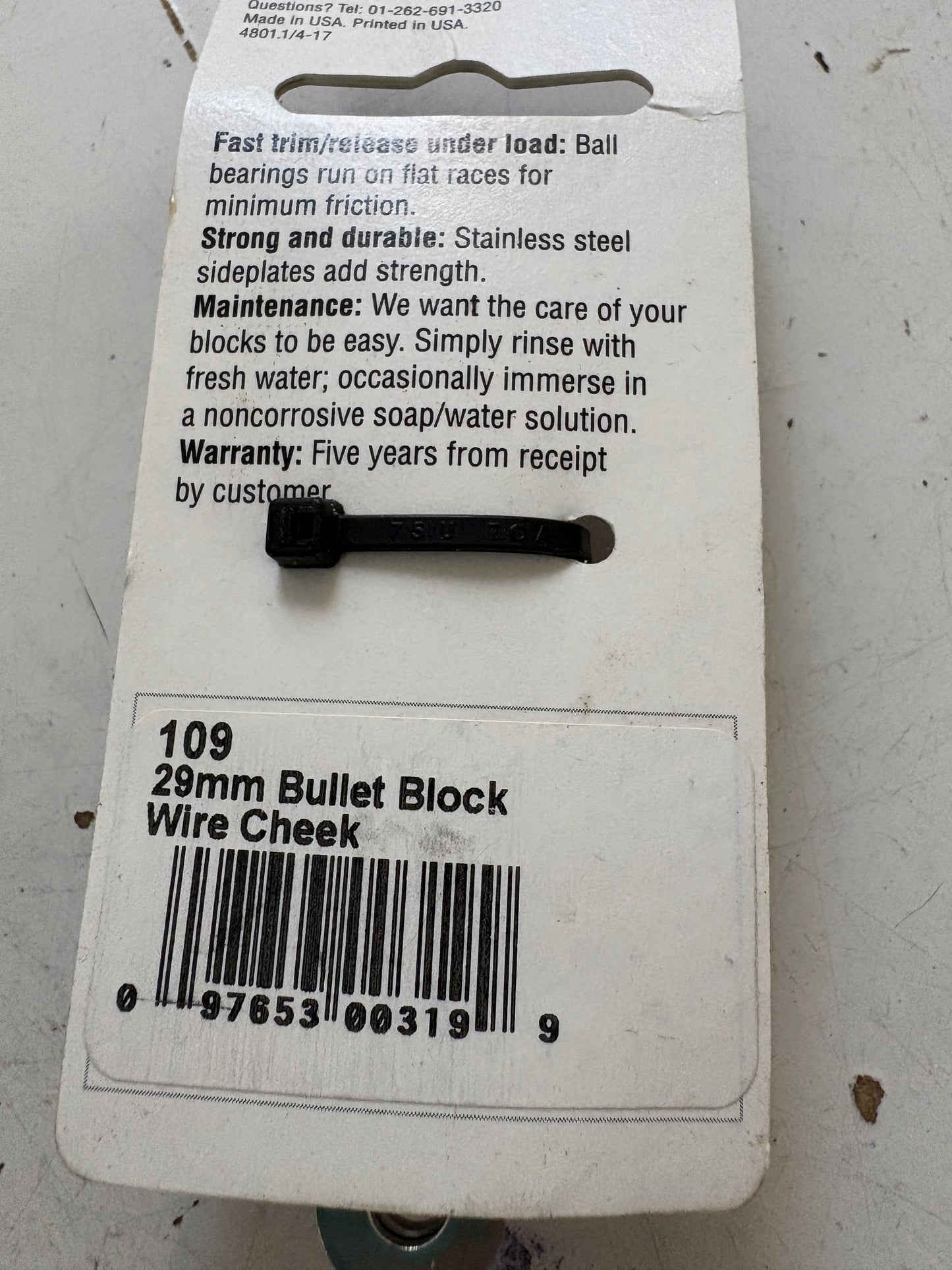 Harken Micro Block, Bullet Block NEW