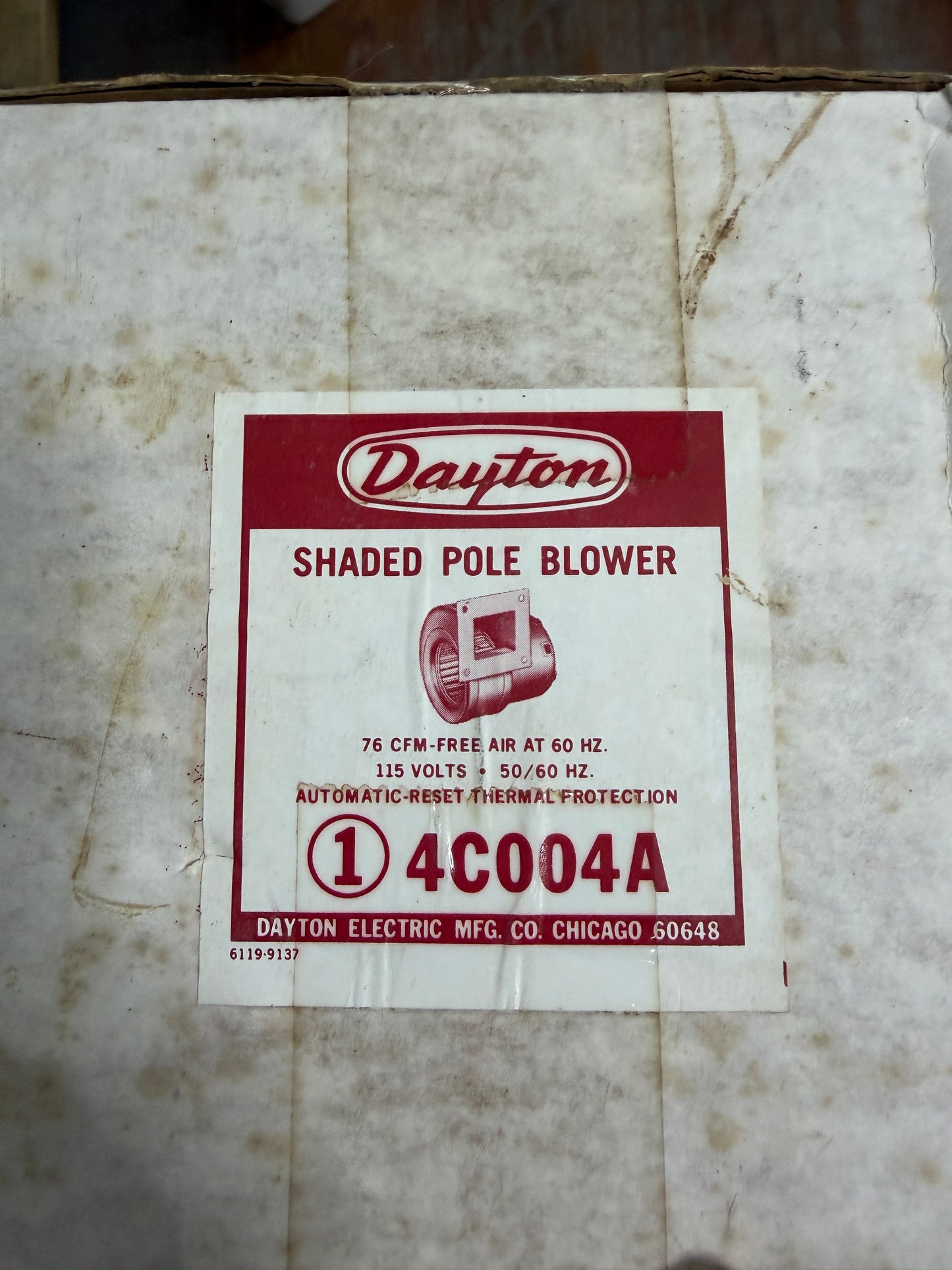 Dayton Shaded Pole Blower - 4C004A