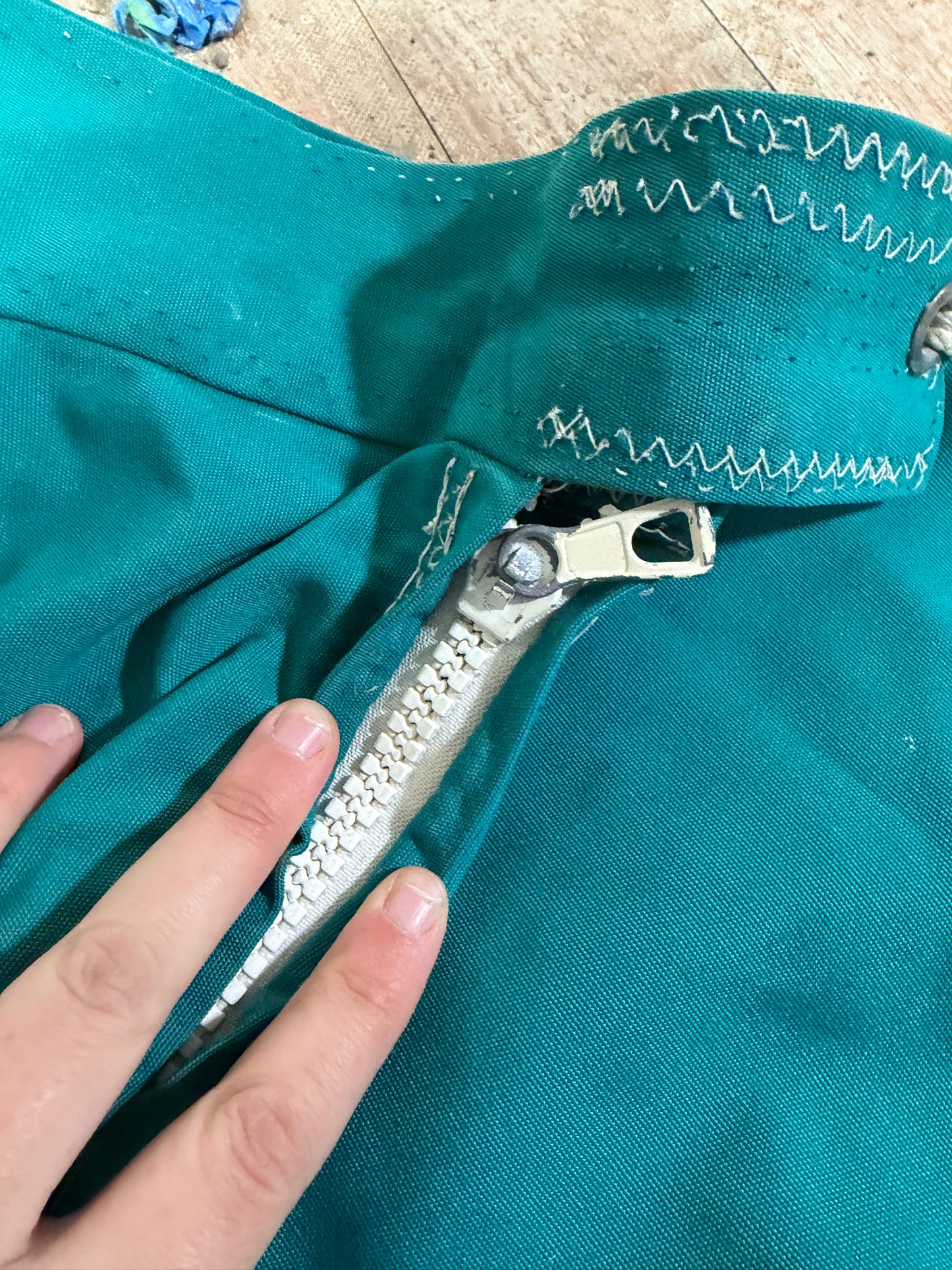 12'8" Long Teal Blue Mainsail Canvas Cover