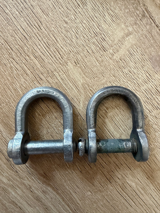 PAIR D Shackles - 5/16" Pin Diameter x 7/8" Width