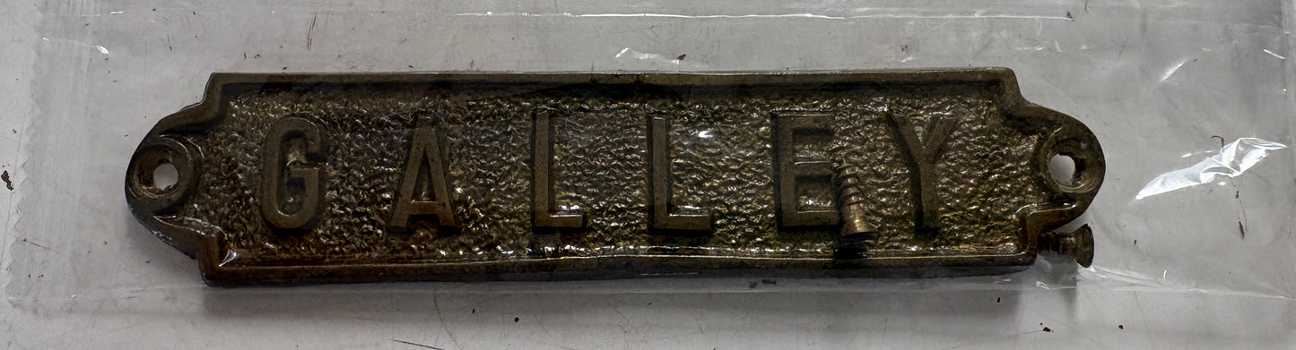Bronze Galley Plaque NEW