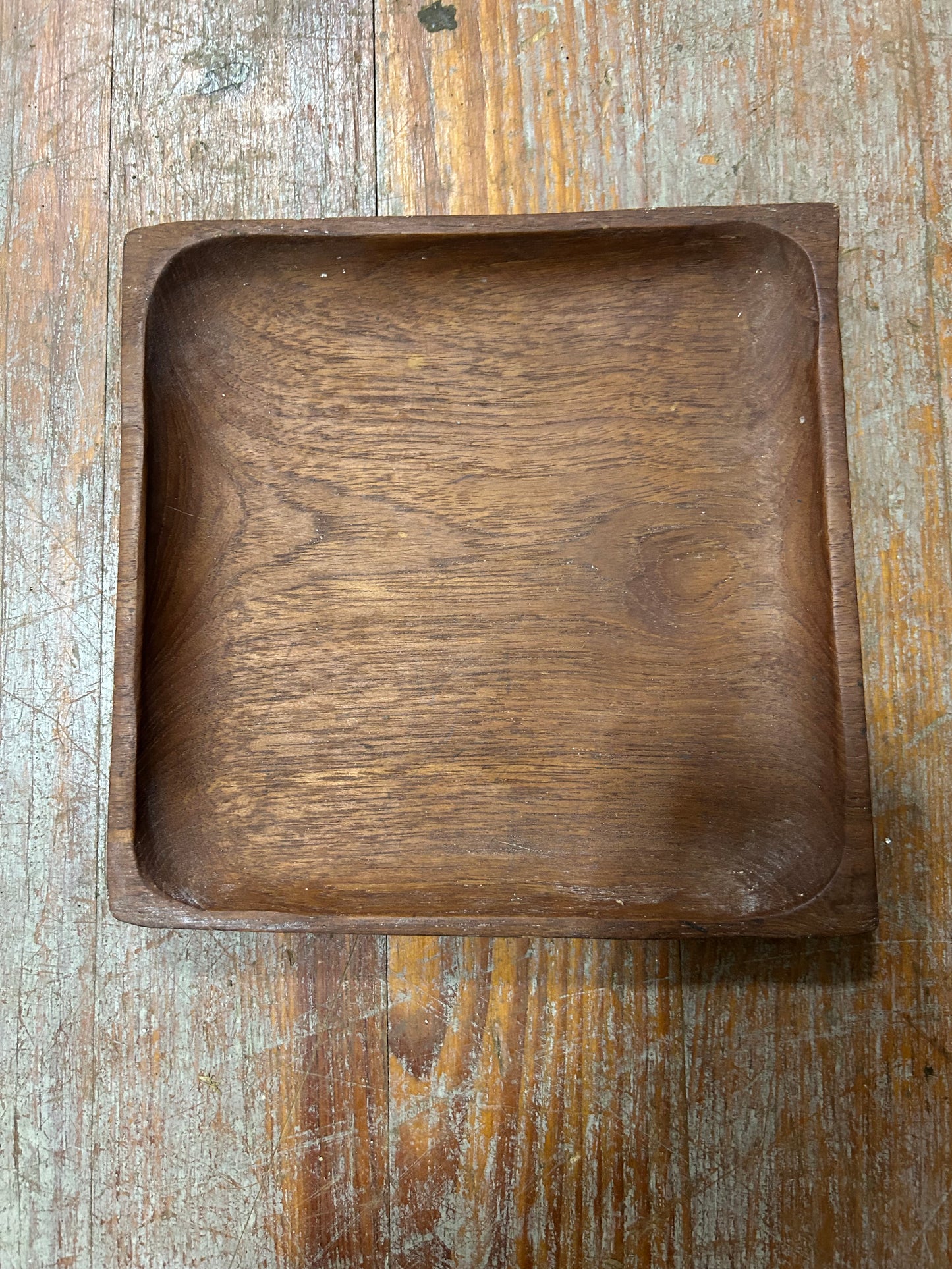 Genuine Teak Wood Square Catchall Valet Tray