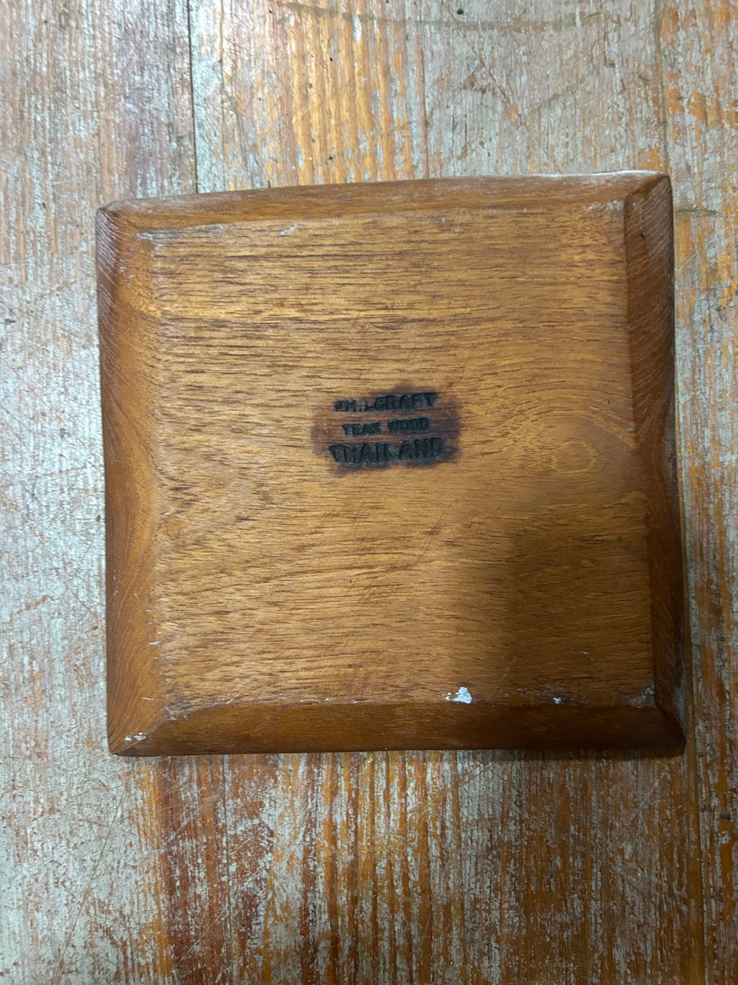 Genuine Teak Wood Square Catchall Valet Tray