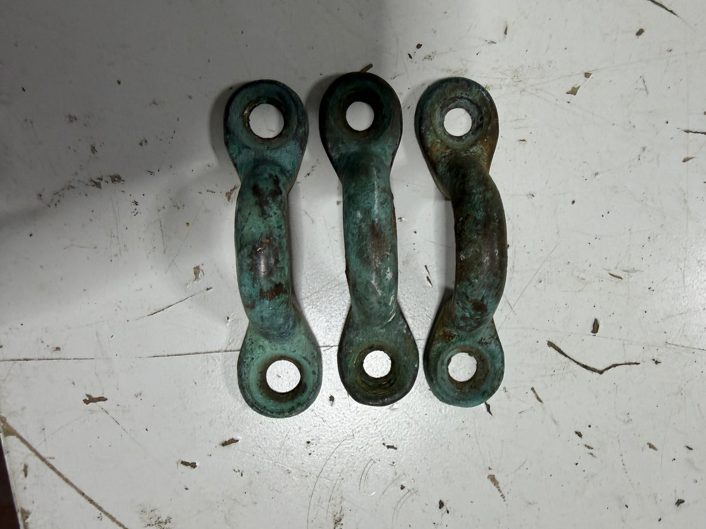 LOT OF 3 Bronze Deck Bows - 9/16" Wide x 7/16" Height