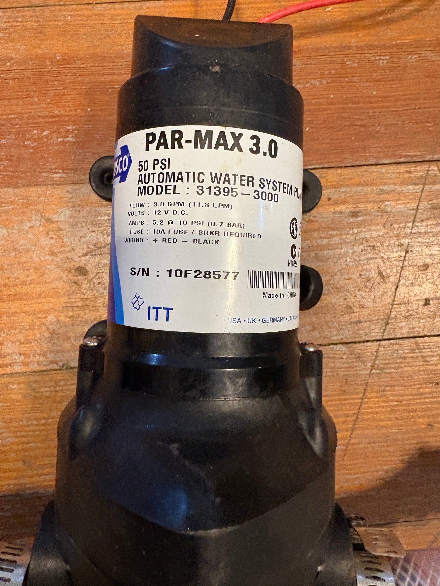 Jabsco Par-Max 3.0 Model 31395-3000