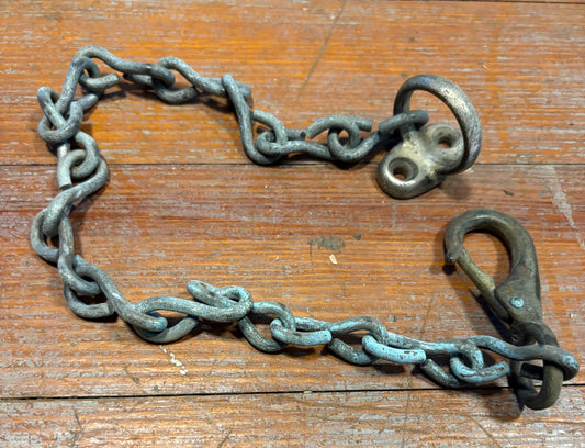 Bronze 17" Chain with pad eye and clip