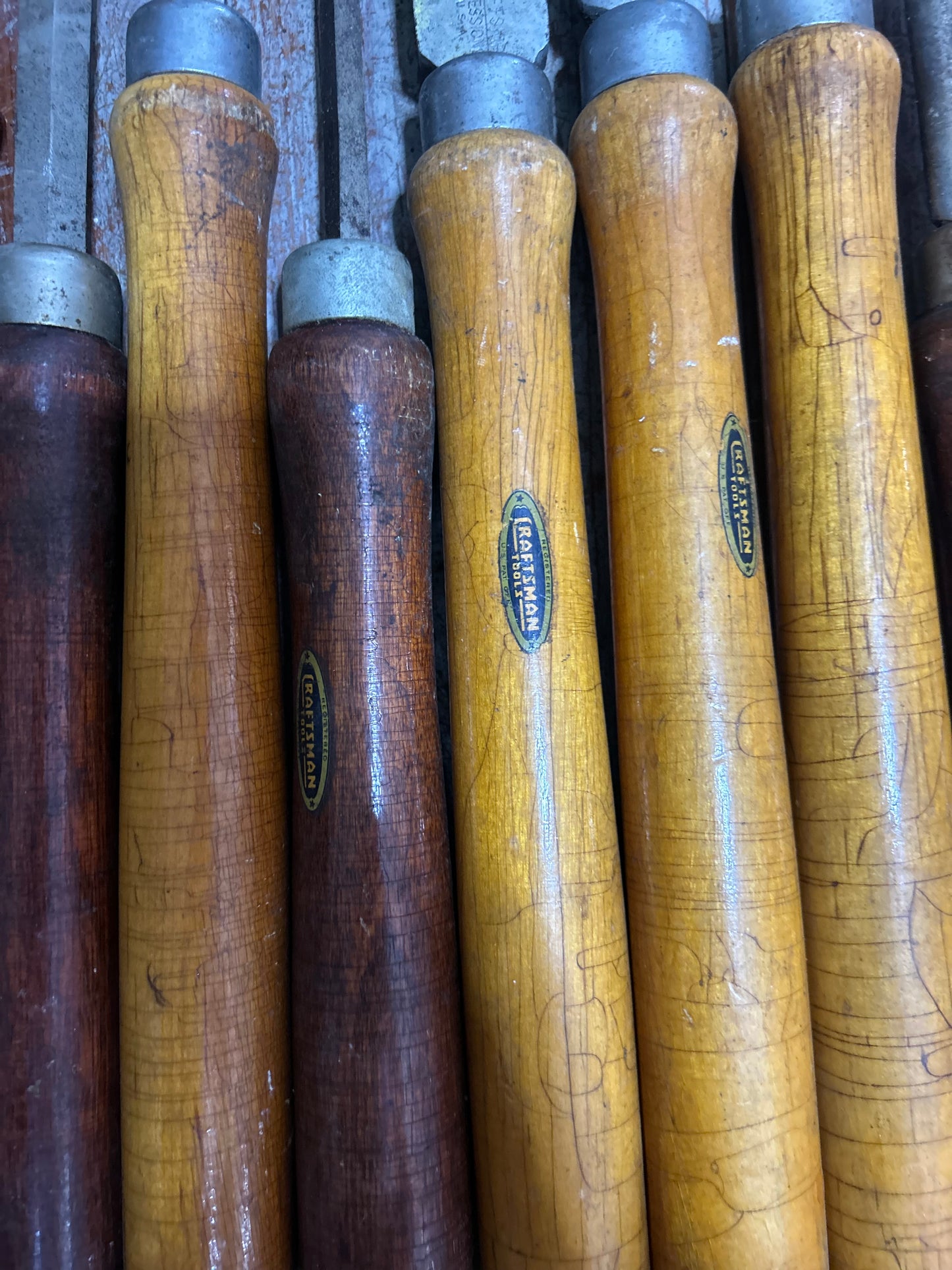 Vintage Craftsman Wood  Chisel Gouges Skew Tools Mixed Lot of 12