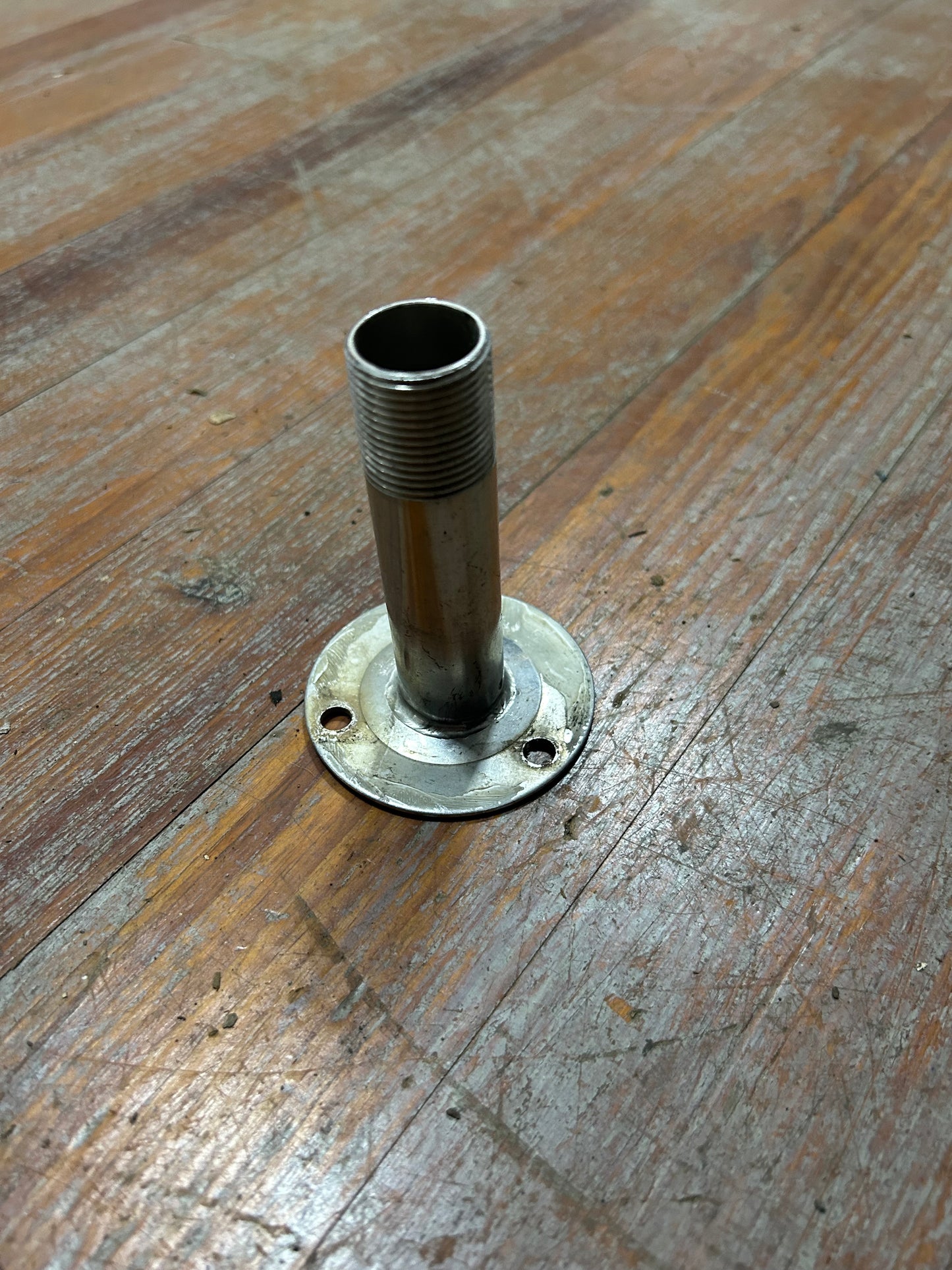SS Boat Flag Pole Mount Holder Base – 7/8” ID Tube, 2-3/4” Flange