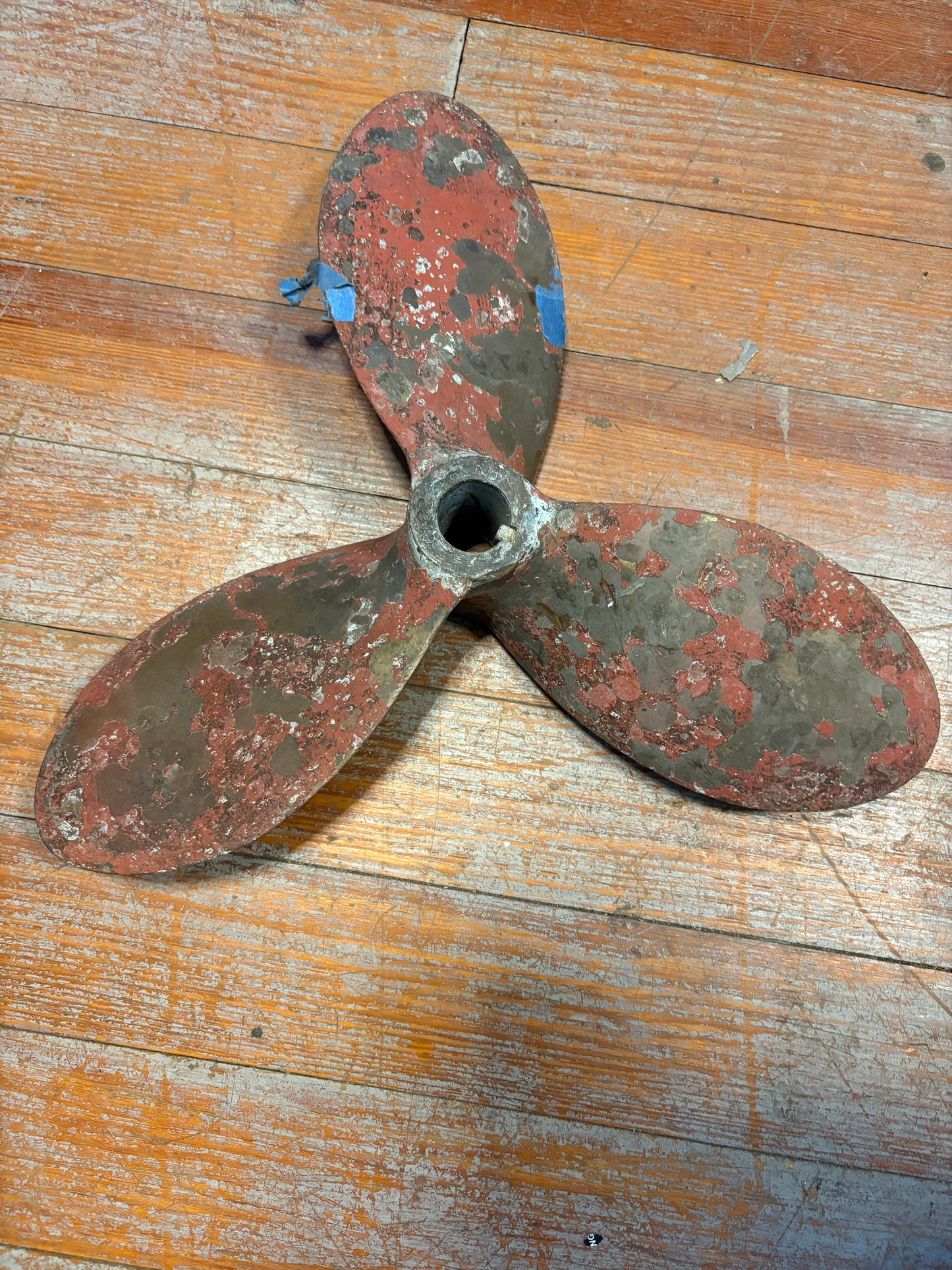 16 LH 12 1" to  7/8"  Tapered Shaft 3 Blade Bronze Propeller
