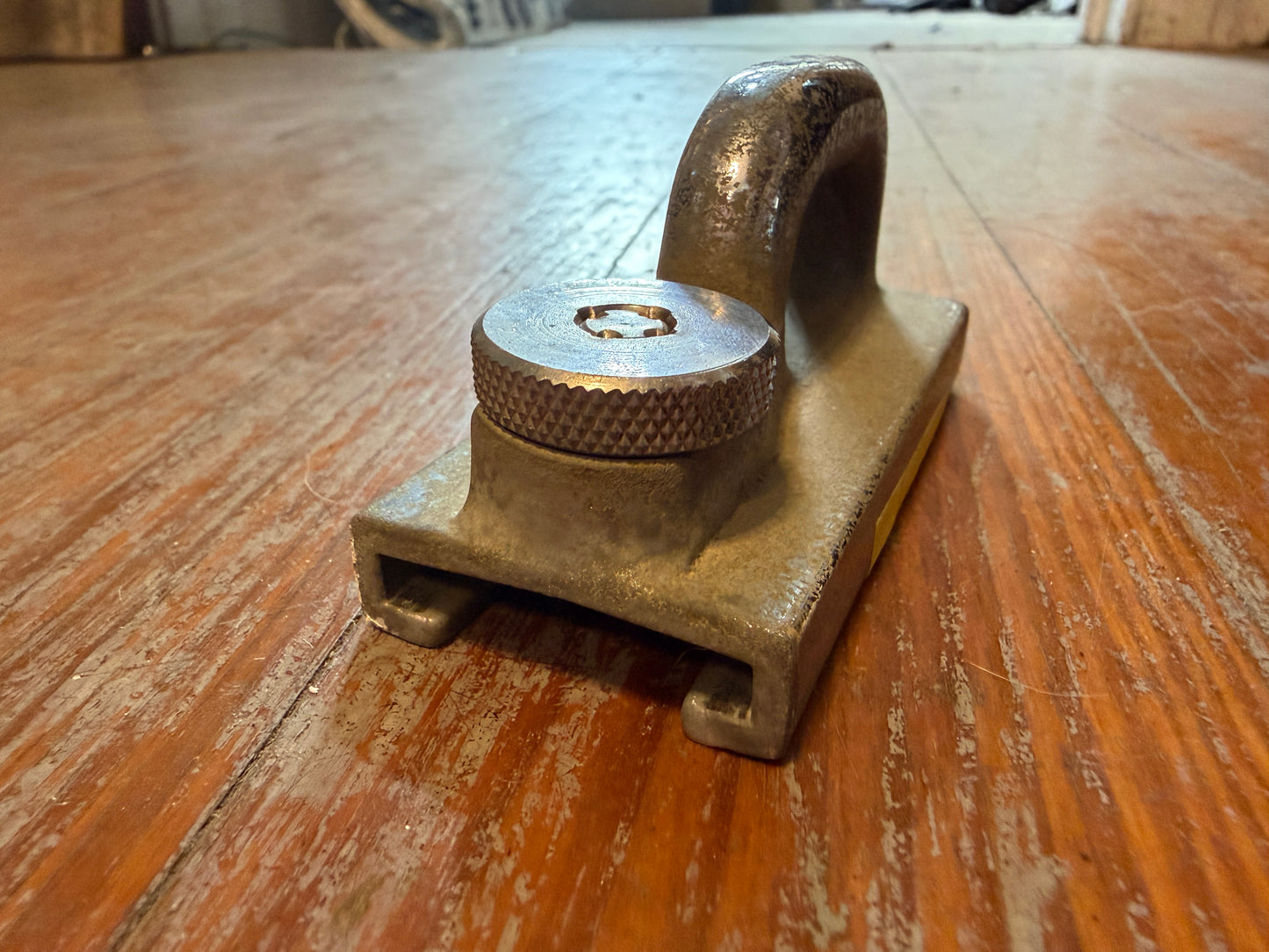 Chromed Bronze 1 1/4” Track Car - 1 3/8” x 5/8” Eye Pull Top