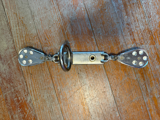 1 1/4" Mast Ring / Spinnaker Car With Pair Schaefer Blocks - Missing Screw Top