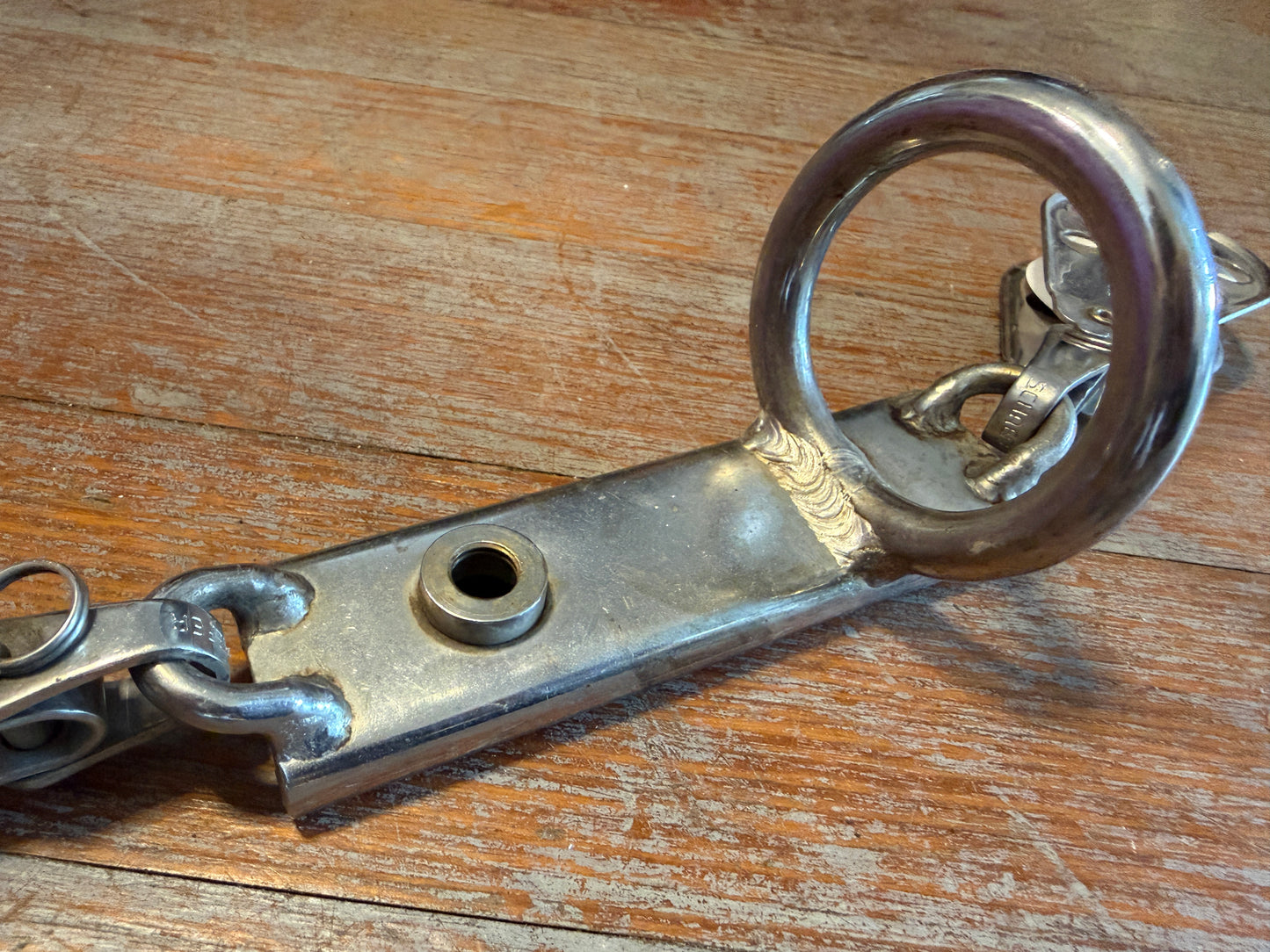 1 1/4" Mast Ring / Spinnaker Car With Pair Schaefer Blocks - Missing Screw Top