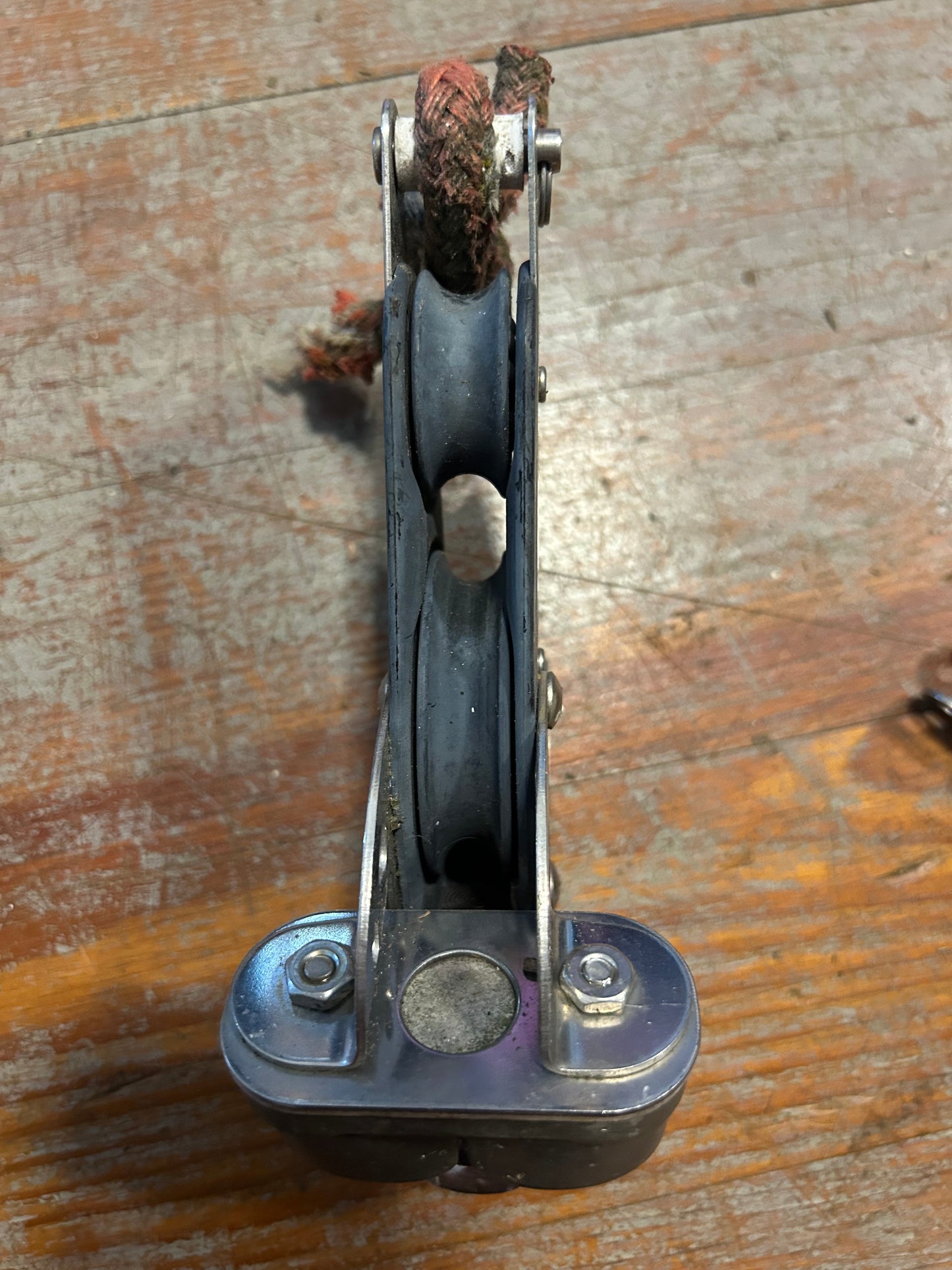 Harken Fiddle Block w/ Cam Cleat Swivel Becket 2-1/4” & 1-3/8” Sheaves 3/8” Line