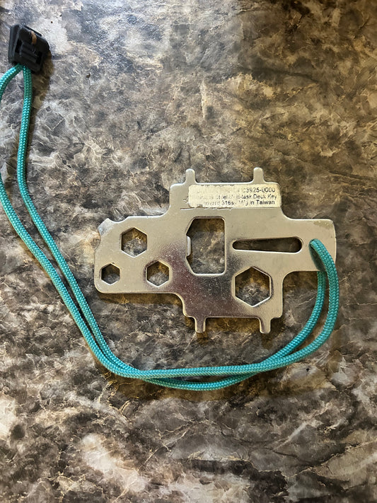 Multitask Deck Key / Tool with 11.5” Lanyard