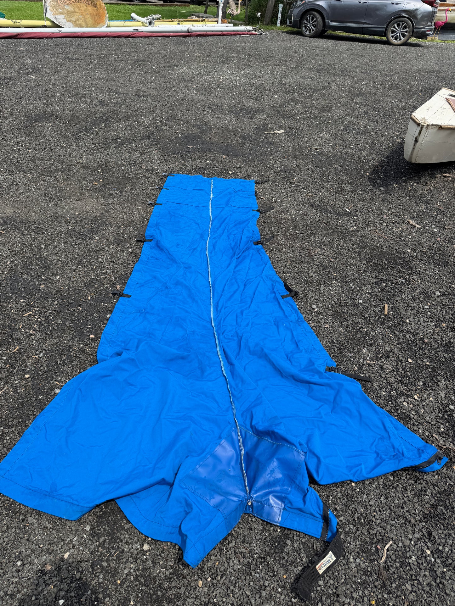 9'8" Pacific Blue Canvas Main Sail Cover