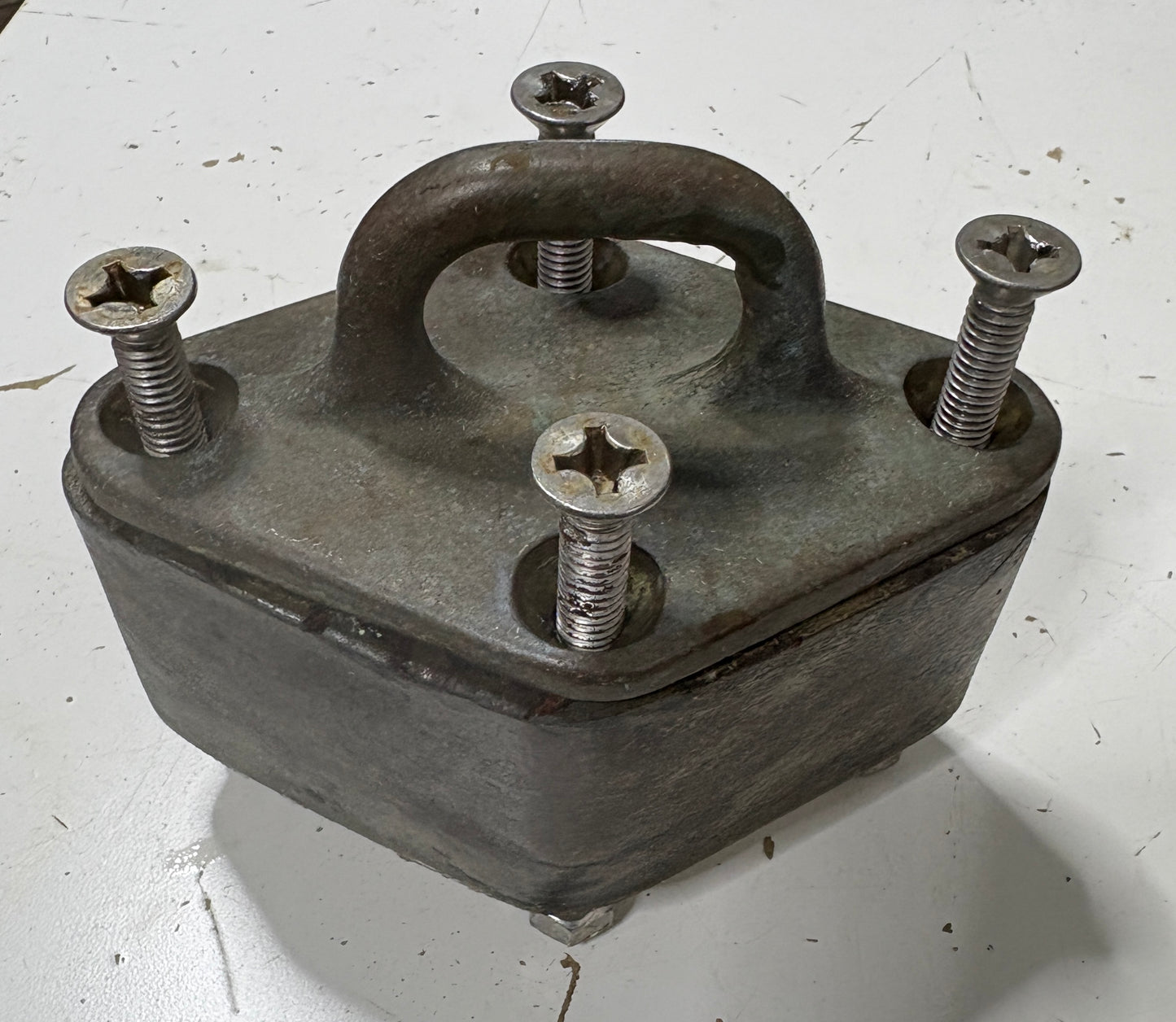 Vintage Bronze Pad Eye on Plastic Base off of Tripp 30
