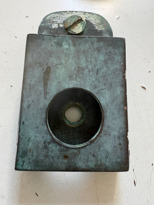 Vintage Bronze Insert Winch Handle Holder - 2 9/16" Width x 3/8" Thickness
