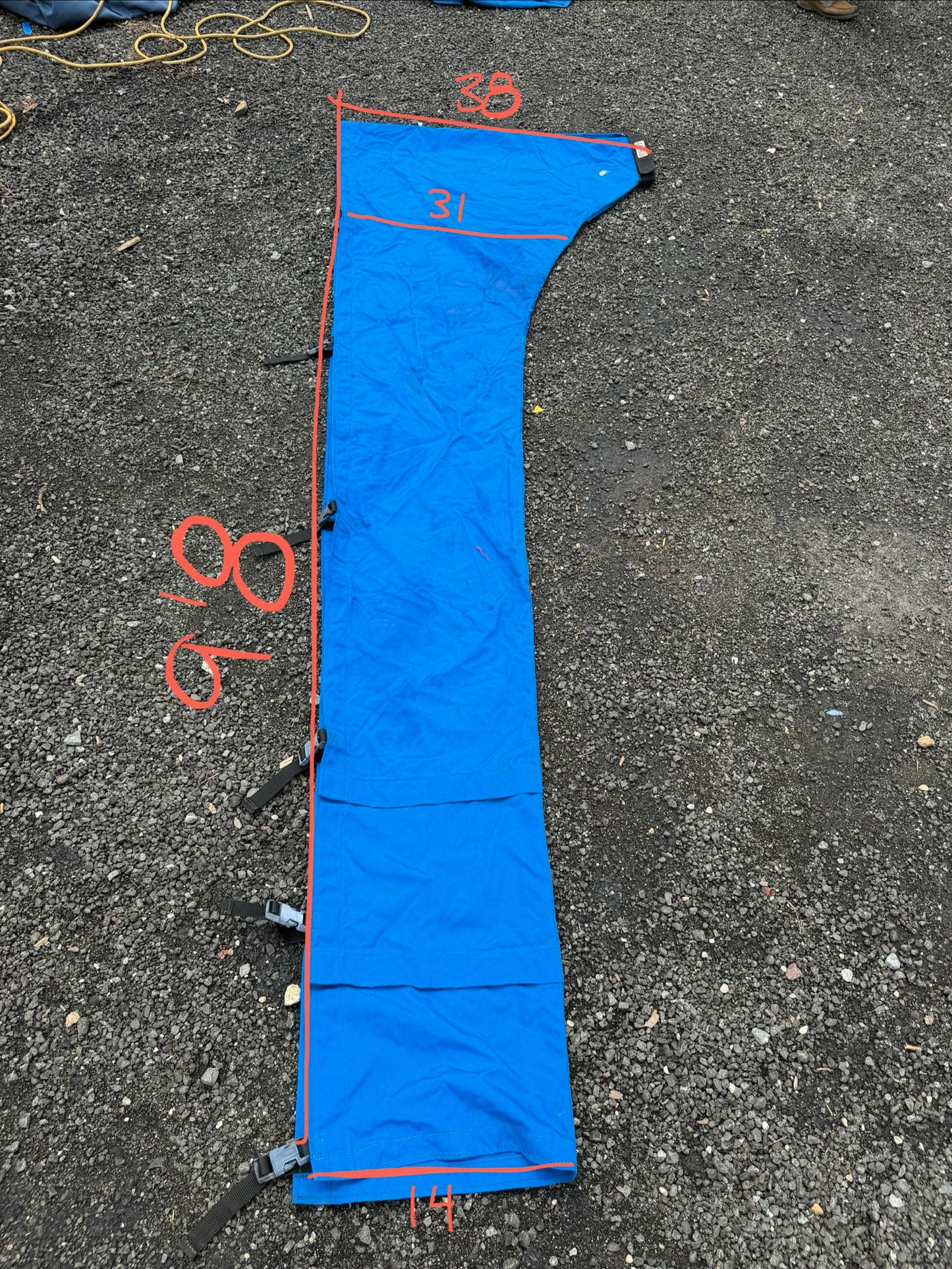 9'8" Pacific Blue Canvas Main Sail Cover