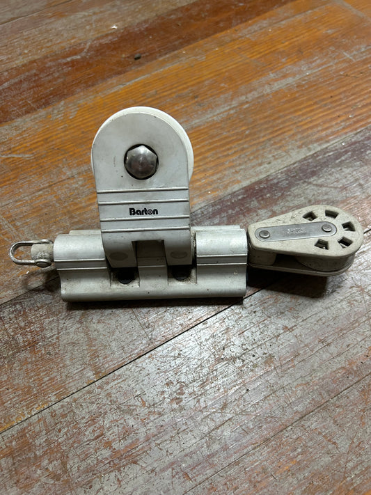 Pair Barton Traveler Cars 2-3/8” & 1-3/4” Sheaves