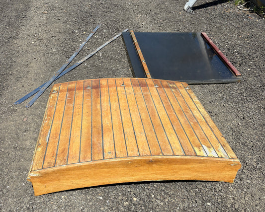 Teak Turtle Hatch and Plexi Glass Companionway Board  from Tripp 30, includes slides
