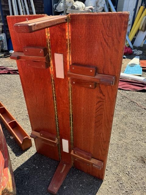 Downeaster 38 Interior Table - With Pole & Overhead Storage -- #40