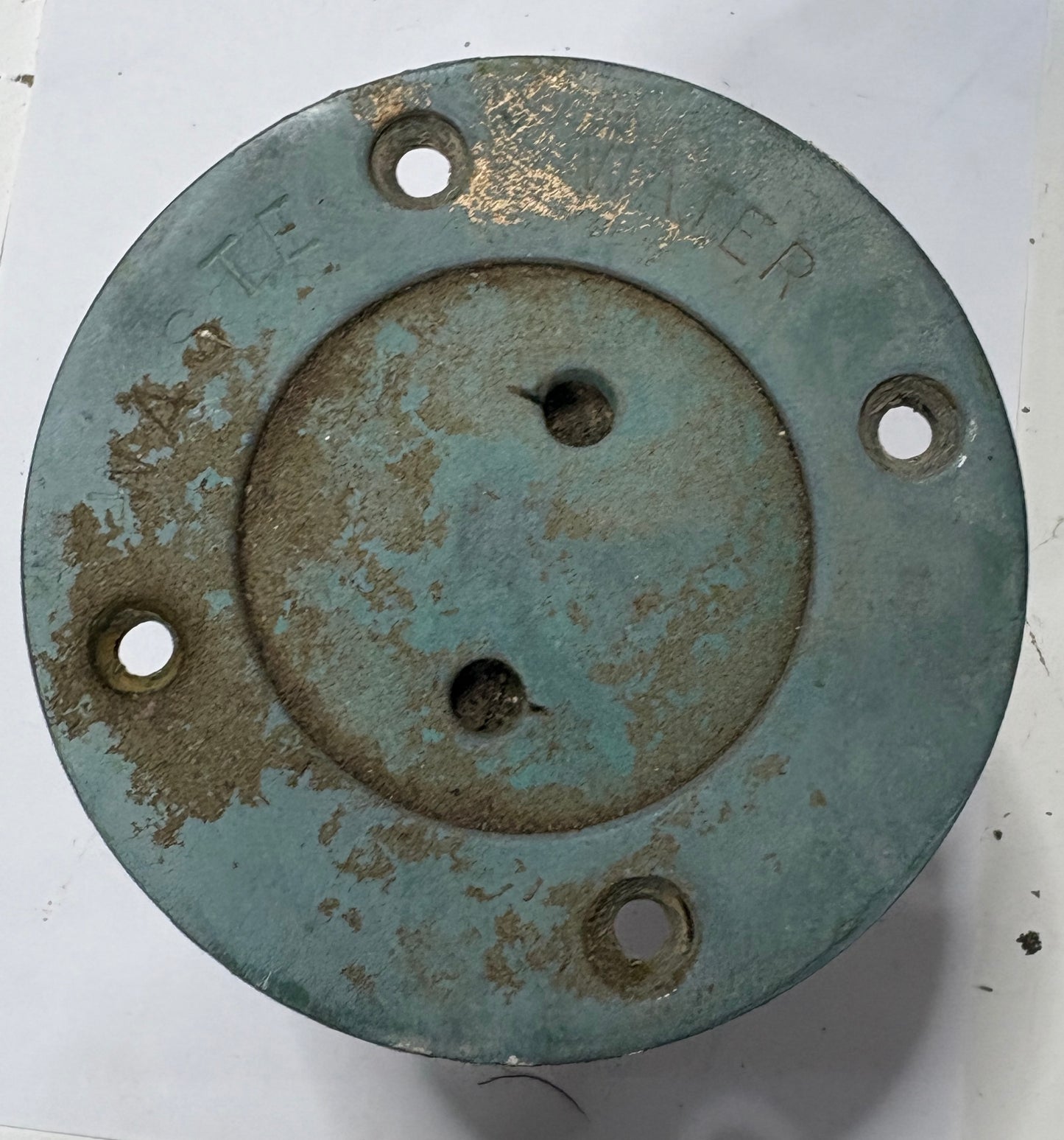 Bronze Water Cap / Plug / Deck Fill Plate  off of Tripp 30