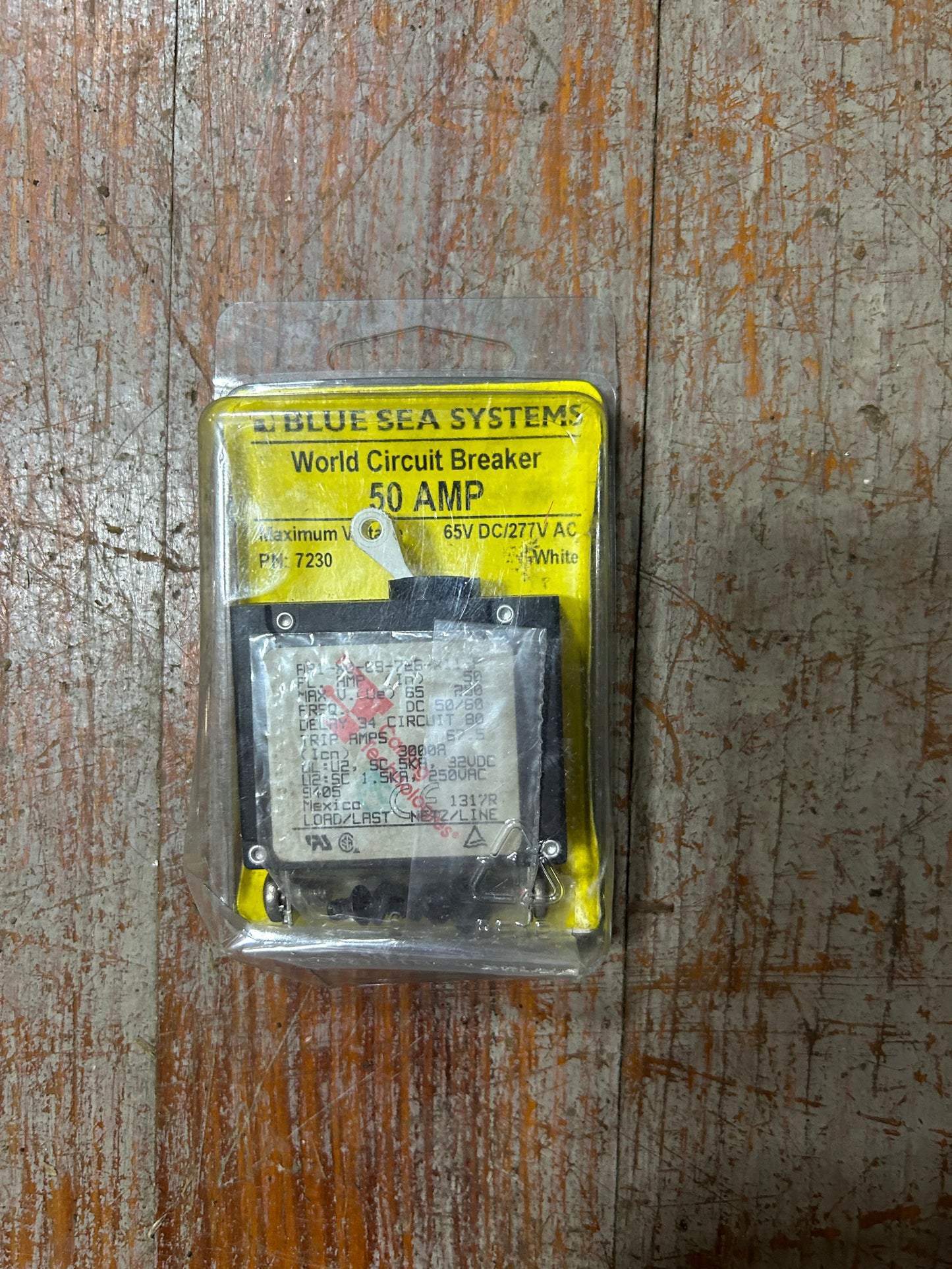 Blue Sea Systems 7230 50A World Circuit Breaker 65V DC / 277V AC